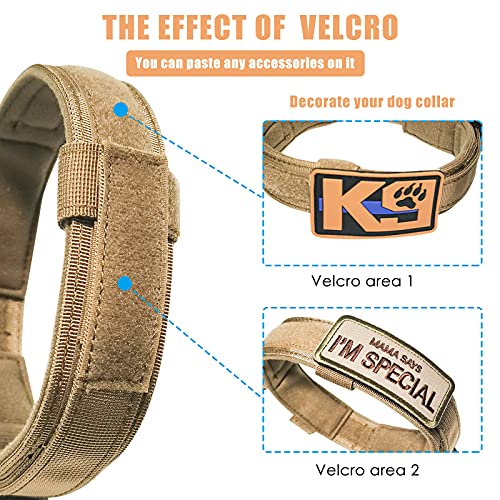 Tactical Dog Collar Adjustable K9 Military Nylon Collar with Handle, for Medium and Large Dogs , Heavy Duty Metal Buckle… - Image 3