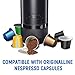 CISNO NCC-N01 Automated Portable Espresso Machine, Boil Water, 15 Bars Pressure, Automatically Pump, Compatible With Nespresso Capsules, BPA Free, Good For Traveler, Black