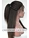 Chantiche Natural Looking Italian Yaki Glueless Full Lace Wigs with Baby Hair for Black Women Best Brazilian Remy Human Hair Wig Light Brown Lace 130 Density 16inch #1B