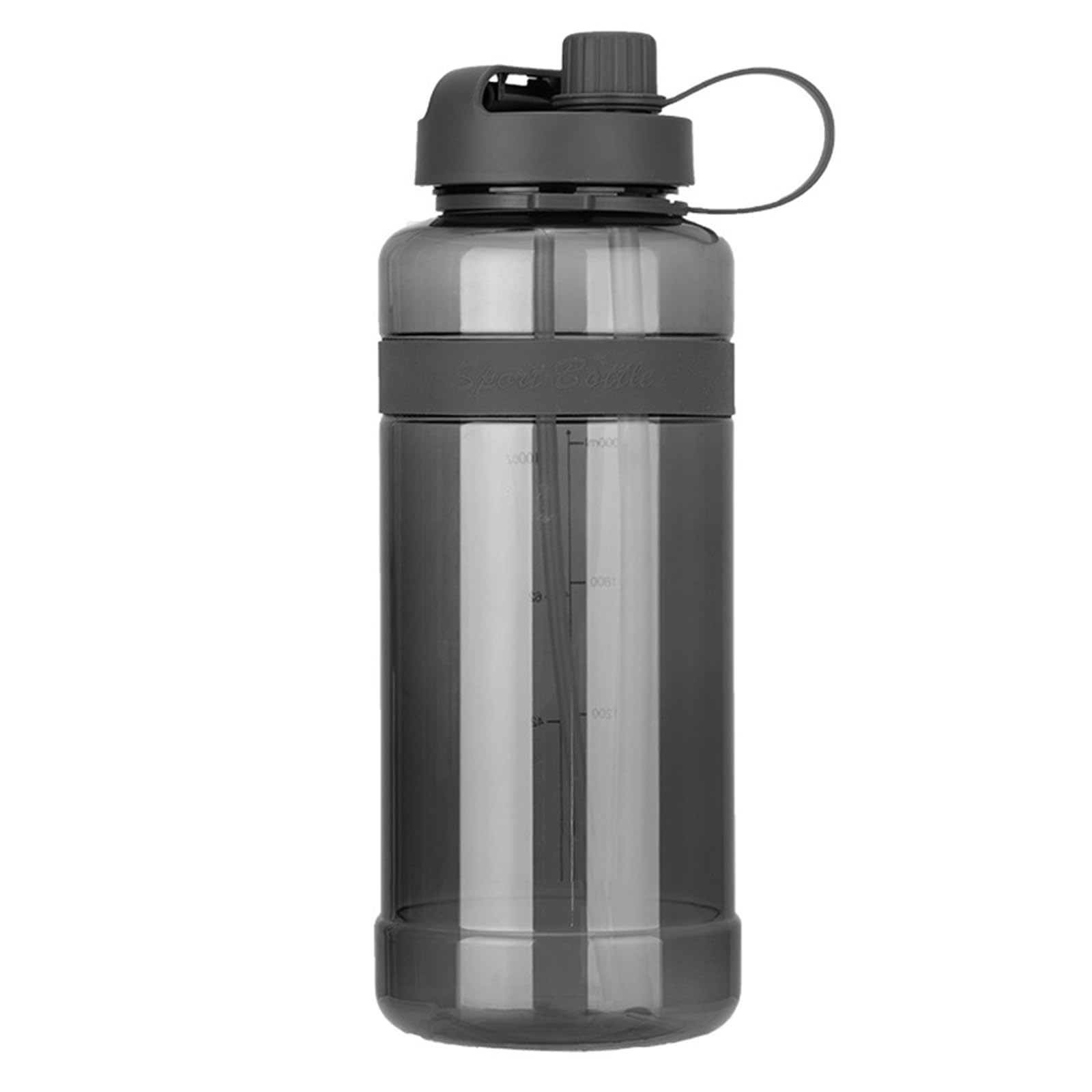 NCONCO 3L Large Capacity Water Bottle Double Straw Sports Bottle with Adjustable Strap for Outdoor Gym Training Drinking