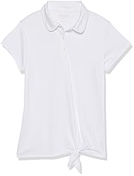 Nautica Girls' School Uniform Short Sleeve Polo