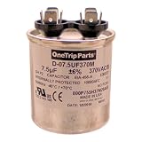 OneTrip Parts USA Run Capacitor 7.5 UF - 7.5 MFD 370 VAC Round