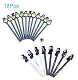 Errollina 12Pcs 0.38mm Funny Cute Kawaii and 0.5mm No Face Creative Cute Gel Pen Black Ink Gel Pen Ballpoint Set School Student Kids Gift Stationery Office Supplies