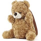 Kdemeng Women Animal Teddy Bear Plush Backpack with Adjustable Straps (BB)