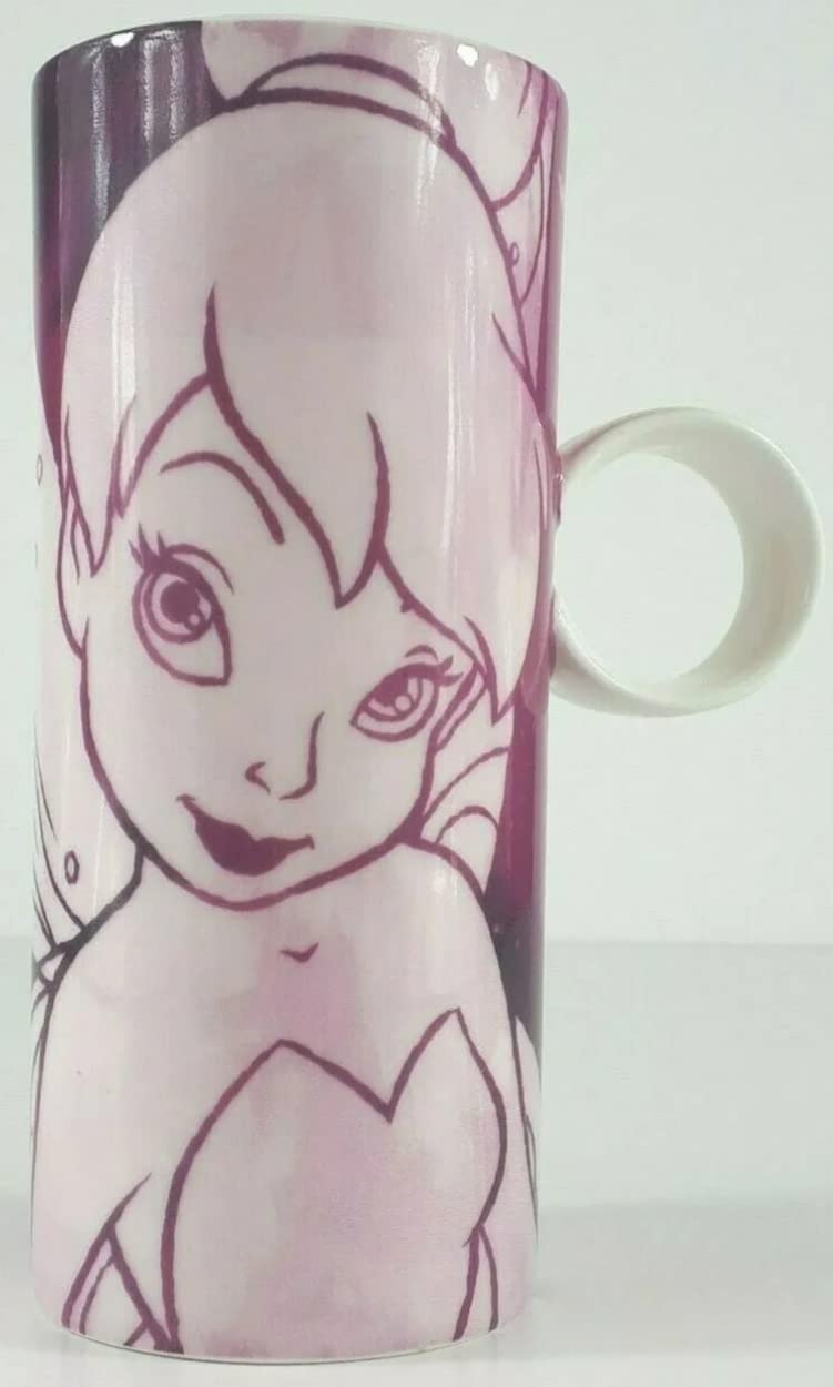 Disney Store Tall Tinkerbell Latte Mug Circle Handle