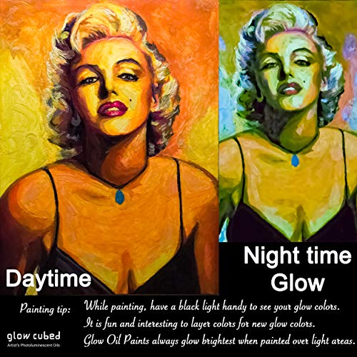 Glow Cubed Glow in The Dark Artist Professional Oil