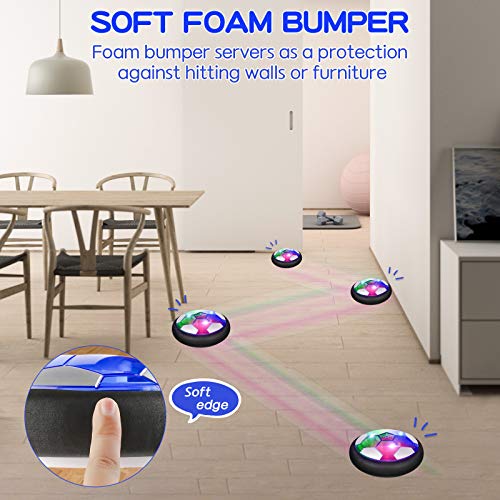 OASO Kids Toys Hover Hockey Soccer Ball Set with 3 Goals, Rechargeable Floating Air Soccer Ball with Led Light and Foam… - Image 3