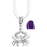 Zodiac Gifts Crab Necklace | Crab Gifts for Cancer Zodiac Gifts For Women or Contelation Jewelry showing Cancer Constellation Necklace for Women or Men that enjoy Horoscope Pendants with Cancer Charm