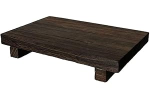 Wooden Tray, Decorative Wooden Tray, Wood Riser for Vanity, Counter, Kitchen Counter(Brown)(9.05×5.9×1.57 in)