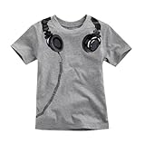 Vaenait Baby Boys 4T-7T Short Sleeve Tee T-Shirts Headphone