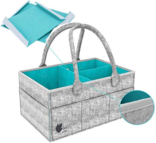 wicker basket diaper caddy