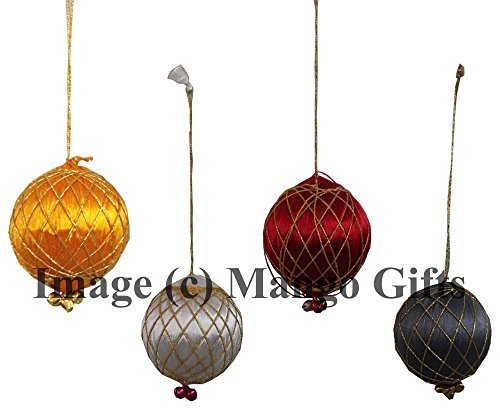 Handmade Decorative Colorful Christmas Tree Hangings Xmas Balls Lot 5 Pcs