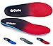 Giotto Plantar Fasciitis Flat Feet Orthotic High Arch Support Inserts Insoles Relieve Pronation Heel Ankle Foot Pain for Women Men-Black/Red-7