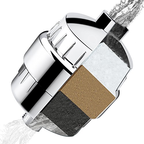 Shower Filter for Removing Chlorine & Heavy Metals with 3-stage Filter Cartridge. High Output - Universal. Perfect for Skincare. Soften and Purify Water, Prevent Hair Loss and Dryness - Chrome Shower Filter for Removing Chlorine & Heavy Metals with 3-stage Filter Cartridge. High Output - Universal. Perfect for Skincare. Soften and Purify Water, Prevent Hair Loss and Dryness - Chrome