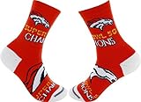 Denver Broncos Super Bowl 50 Champions Youth Size Kids Quarter Socks (4-8 YRS)