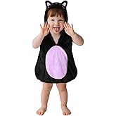 Baby Unisex Plush Animal Outfit Toddlers and Kids Cat Sleeveless Hooded Dress