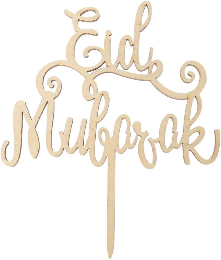 Napravi Rs Accessoires De Decoration Ustensiles A Patisserie Islam Musulman Hajj Decoration Artisanat Becu 1pc Bois Eid Mariage De Ramadan Mubarak Topper De Gateau