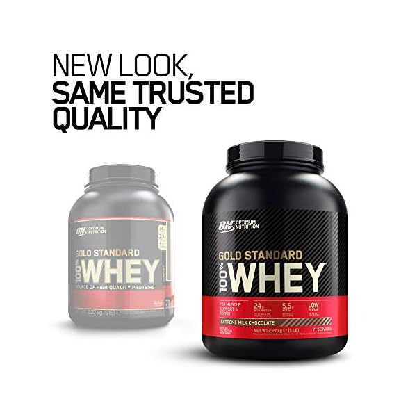 Optimum Nutrition Gold Standard Whey Muscle Building and Recovery Protein Powder With Naturally Occurring Glutamine and…