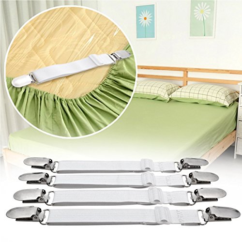 Sheet Suspenders Fastener, Adjustable Bed Fitted Sheet Straps