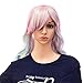 SWACC Long Curly Double Claw Clip on Ponytail Wig Synthetic Pastel Colorful Cosplay Daily Party Wig for Women with Wig Cap (Multi-Color Pink/Blue/Blonde-3)