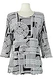 Jostar Women's Stretchy Merrow Top Three Quarter Print