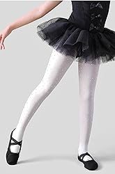 LUCKELF Girls Glitter Tights, Soft Opaque Tights