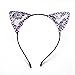 Glitter Cat Ears Headbands for Girl – AWAYTR 6Pcs Rhinestone Kitty Cats Hair Hoop Lace Cat Ears Hairband Hair Accessories for Girls (6PC)