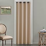 Sliding Closet Door Curtains 80 Inch Length,Single