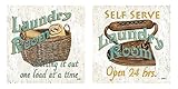 wallsthatspeak Fun Laundry Signs; Perfect for Decorating Your Laundry Room! Two 12x12in Prints