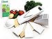 Dynamic Chef Mandoline Slicer, 5 V blades, Fruit and Vegetable Cutting Tool, Adjustable Chopping Utensil, INCLUDED How-To Video