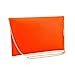 GEARONIC Clutch Purses, PU Leather Evening Envelope Clutch Handbags Womens Crossbody Bag with Chain Strap Orange