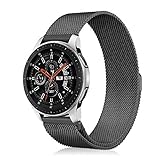 Gear S3 Frontier / Classic Watch Band [Large], Fintie 22mm Milanese Loop Adjustable Stainless Steel Replacement Strap Bands for Samsung Gear S3 Classic / S3 Frontier Smart Watch - Black