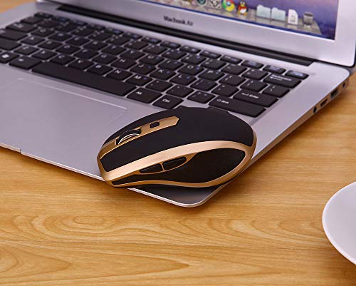 ZXC Wireless Mouse Bluetooth Optoelectronic Professional Gaming Mouse Comfortable Feel Creative Office Home,Gold