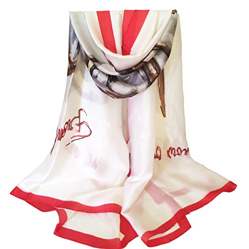 K-Elewon Silk Scarf Women Fashion Scarves Long Lightweight Sunscreen Shawls SK075-C