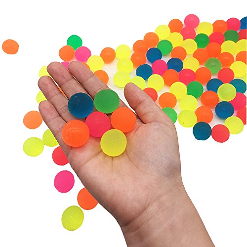 Mydio 100 Pack 0.8 Inch Bouncy Balls,Assorted Color,Solid Color High Bouncing Balls for Kids Playtime and Prizes