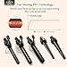 5 in 1 Curling Iron and Curling Wand Set with 5 Interchangeable Barrels, Anjou Hair Curler Set with Tourmaline Ceramic Coating (Adjustable Temperature 250°F - 410°F, Heat Resistant Glove & Travel Bag)