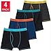 Calvin Klein Cotton Stretch Boys' Boxer Briefs (Small / 6-7, Black-Navy-Grey)