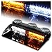 DIYAH 18 LED High Intensity LED Law Enforcement Emergency Hazard Warning Strobe Lights For Interior Dash Windshield With Suction Cups (Amber and White)