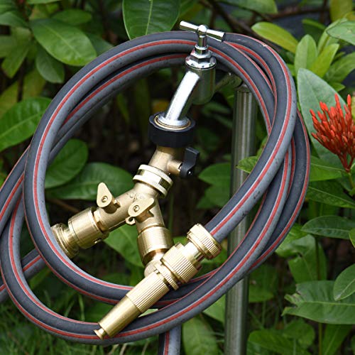 Heavy Duty Brass Hose Shut Off Valve, 45° Gooseneck Hose Connector,Faucet Extender,2 PCs - Thumbnail 5