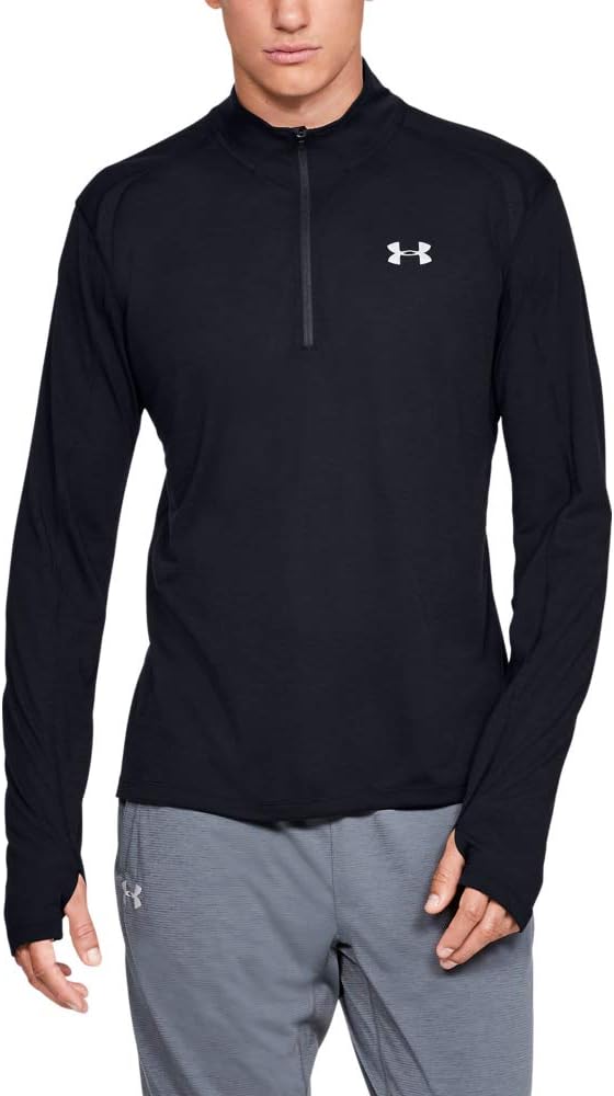 Under Armour Herren , atmungsaktives Sportshirt mit Half Zip, schnelltrocknendes Funktionsshirt mit Reißverschluss Streaker 2.0 Half Zip