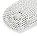 Optical Wireless Mouse - Crystal Case Rhinestone Bling USB Slimline Flat Computer Laptop Mouse (Silver)