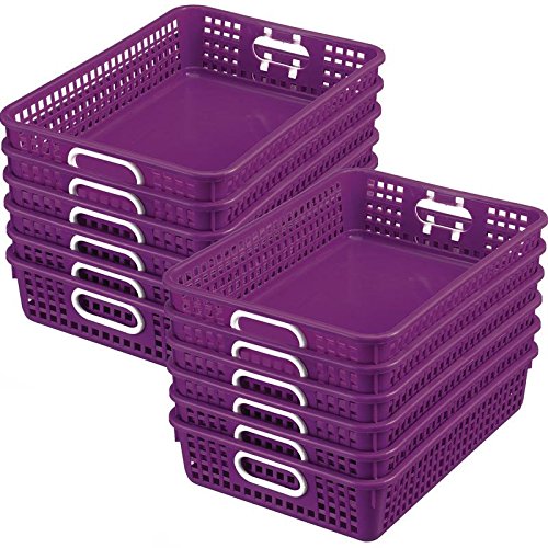 Really Good Stuff Plastic Desktop Paper Storage Baskets