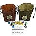 Third Die Dice Bag - Handcrafted, Reversible Drawstring Bag That Stands Open On The Table And Closes Tight - Soft Microfiber With Cool Celtic Knot Medallion - Deep Green and Moss Green