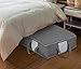 Sorbus Foldable Storage Bag Organizers, Large Clear Window & Carry Handles, Great for Clothes, Blankets, Closets, Bedrooms, and More (Gray)