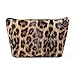 Joyful 2pcs Leopard Print Cosmetic Bag Travel Makeup Pouch Bag Toiletry Bags Makeup Clutch Organizer with Zipper