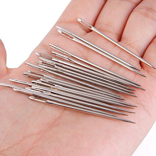 Ownsig 20 Pieces Largeeye Stitching Needles Hand Sewing Needles for