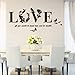 Vacally Wall Decor Stylish Removable 3D Leaf LOVE Wall Sticker Art Vinyl Decals Bedroom Living Room Decor Wallpaper