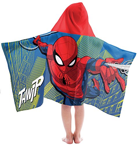 Spiderman Kids Hooded Towel Poncho