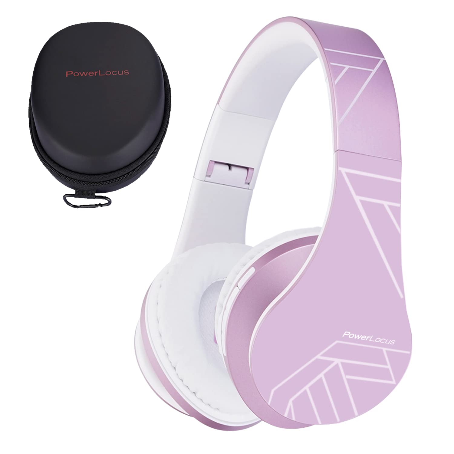 PowerLocus P2 Kids Headphones Wireless, Bluetooth Headphones for Kids Over Ear with Volume Limit 85DB, Built-in Microphone, Foldable, Carry Case, Micro SD/TF for iPhone/iPad/Laptop/PC/TV (Purple)