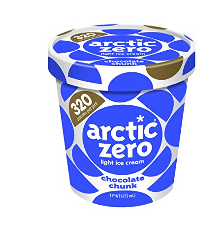 Pack of 6,  Arctic Zero Light Ice Cream, Chocolate Chunk Pint